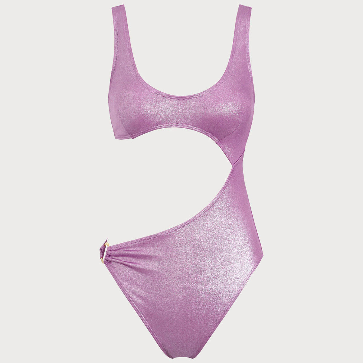 Belltoile™ Mor Payetli Kesikli Bikini Seti