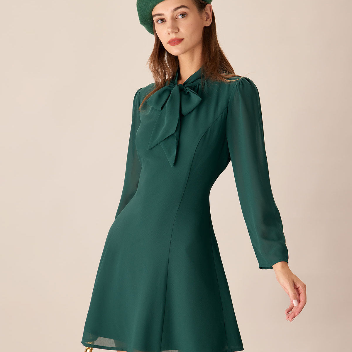 Belltoile™ Yeşil Bağcıklı Transparan Mini Elbise