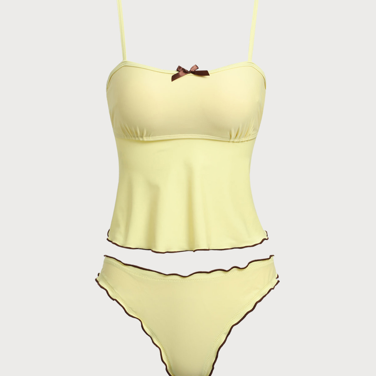 Belltoile™ Sarı Kontrastlı Tankini Mayo
