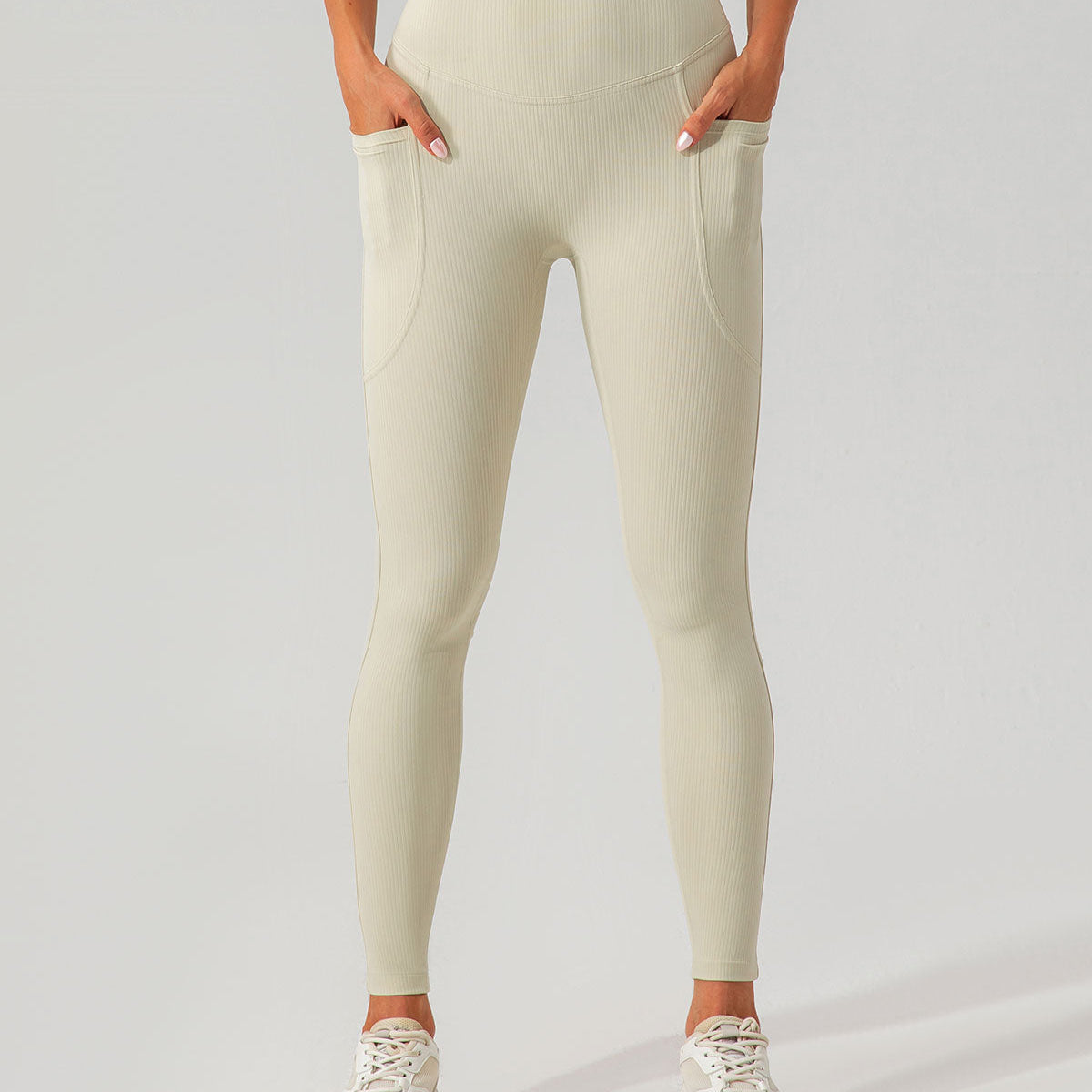 Belltoile™ Bej Çabuk Kuruyan Yüksek Bel Yoga Taytı
