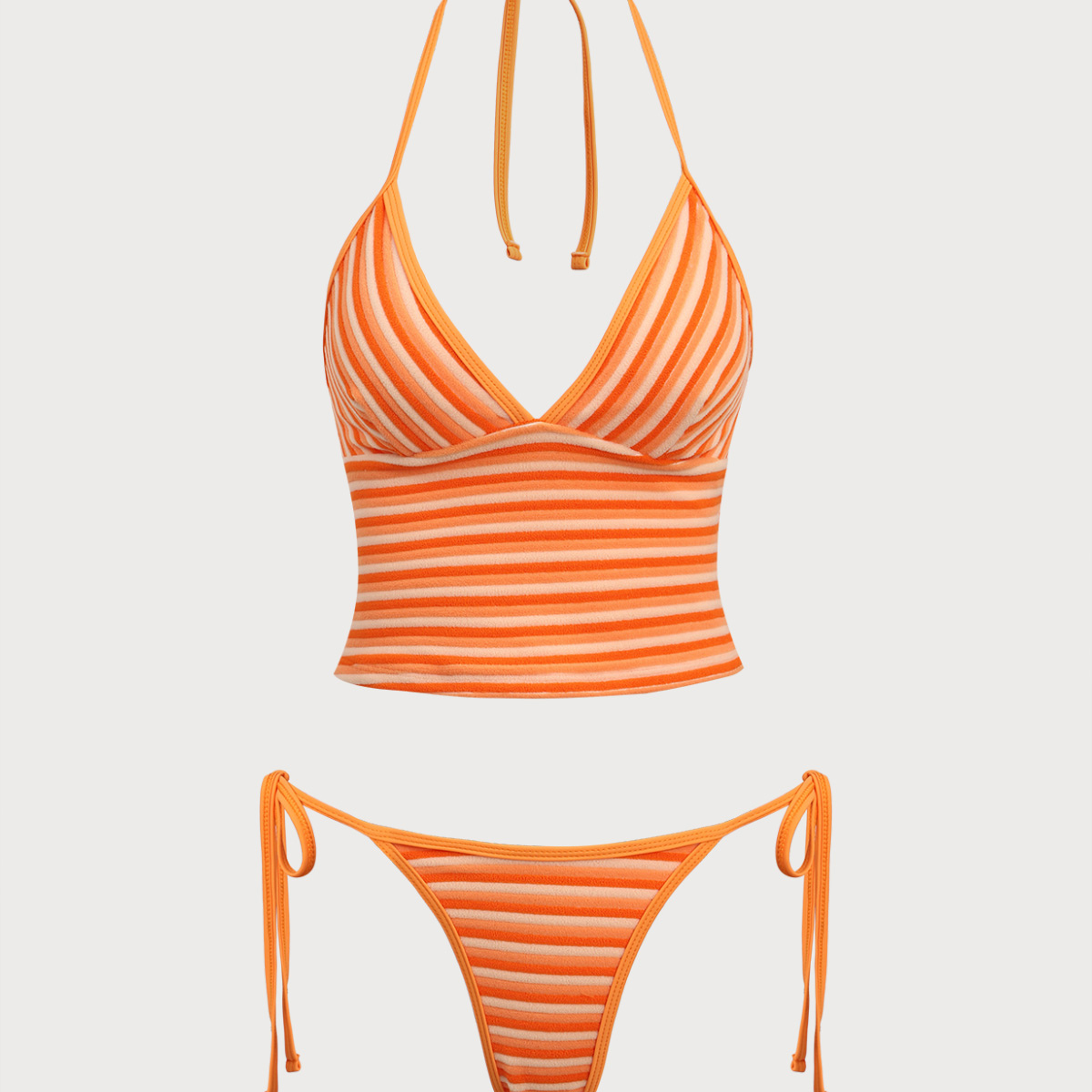 Belltoile™ Turuncu Çizgili Tankini Mayo