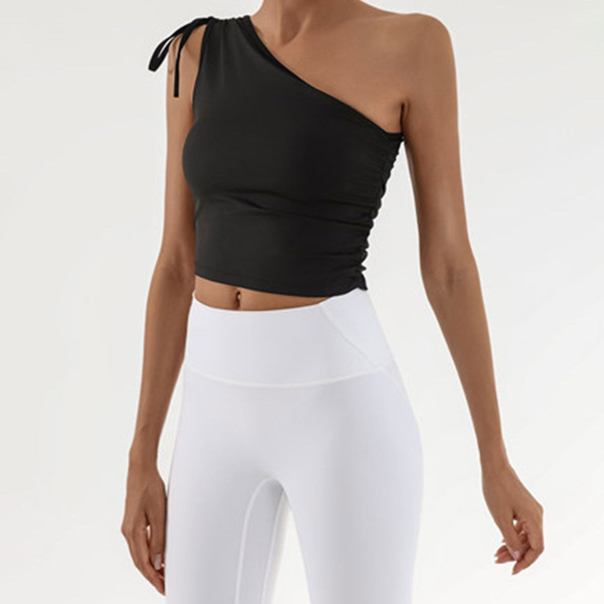 Belltoile™ Siyah Tek Omuz Yoga Atlet
