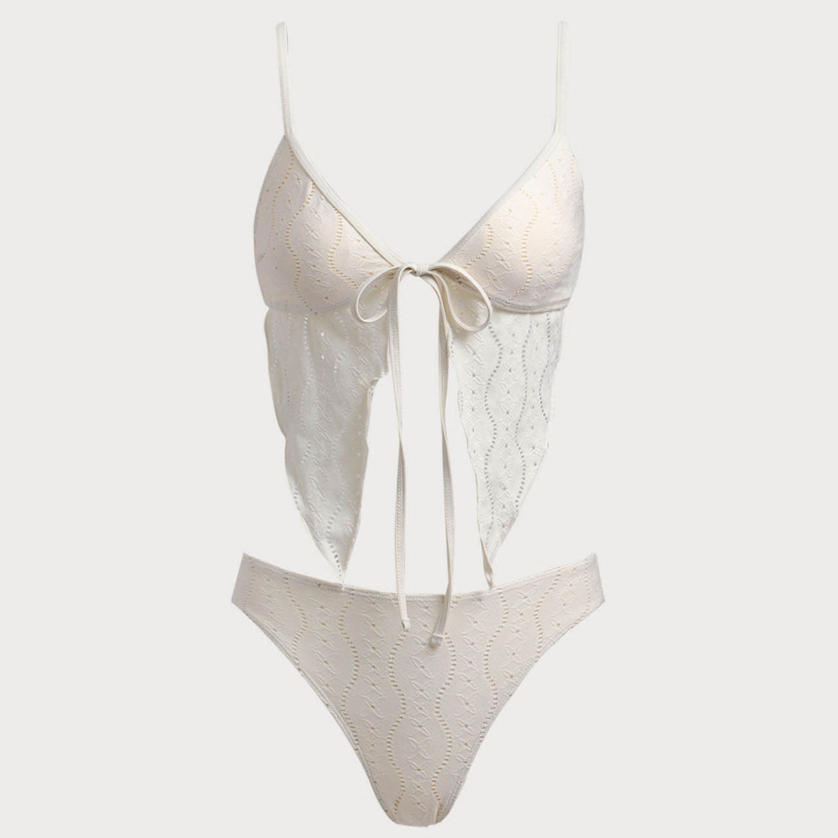 Belltoile™ Bej Kesimli Bağcıklı Tankini Mayo