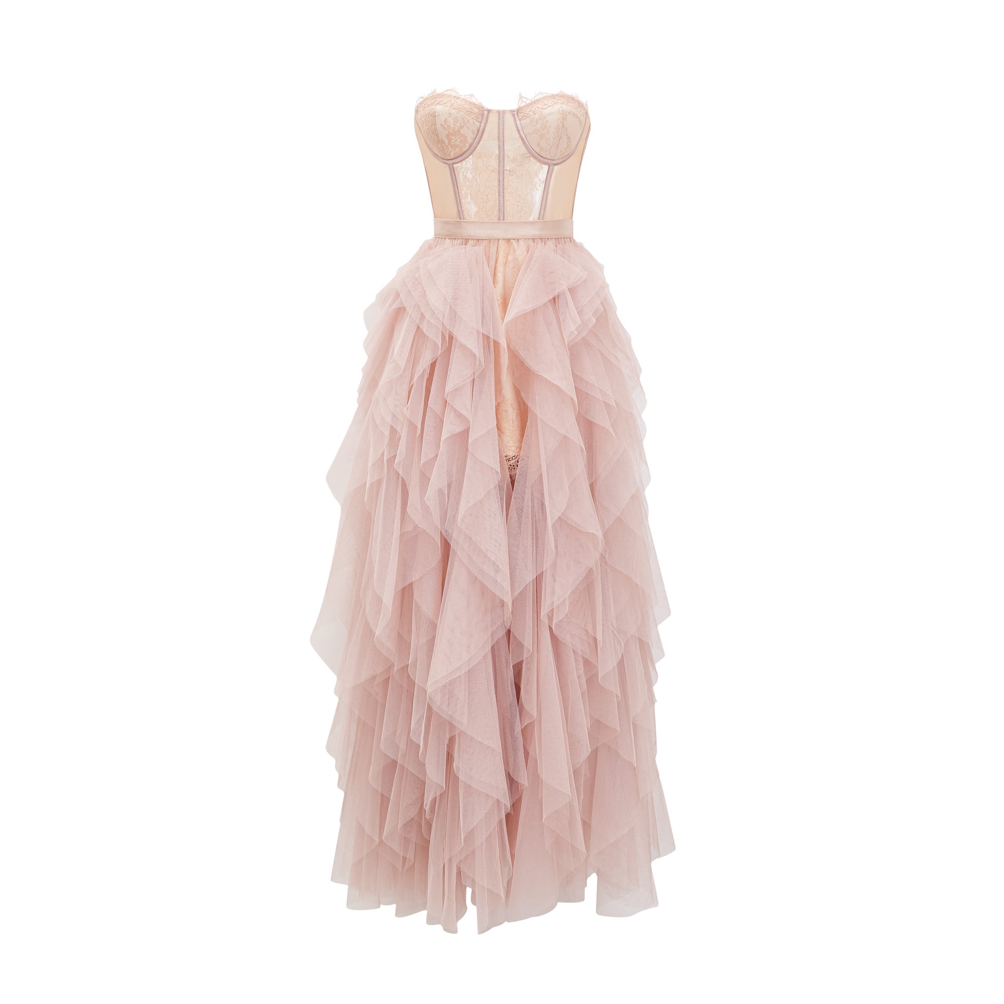 Belltoile™ Eilís Pembe Büstiyer File Maxi Elbise