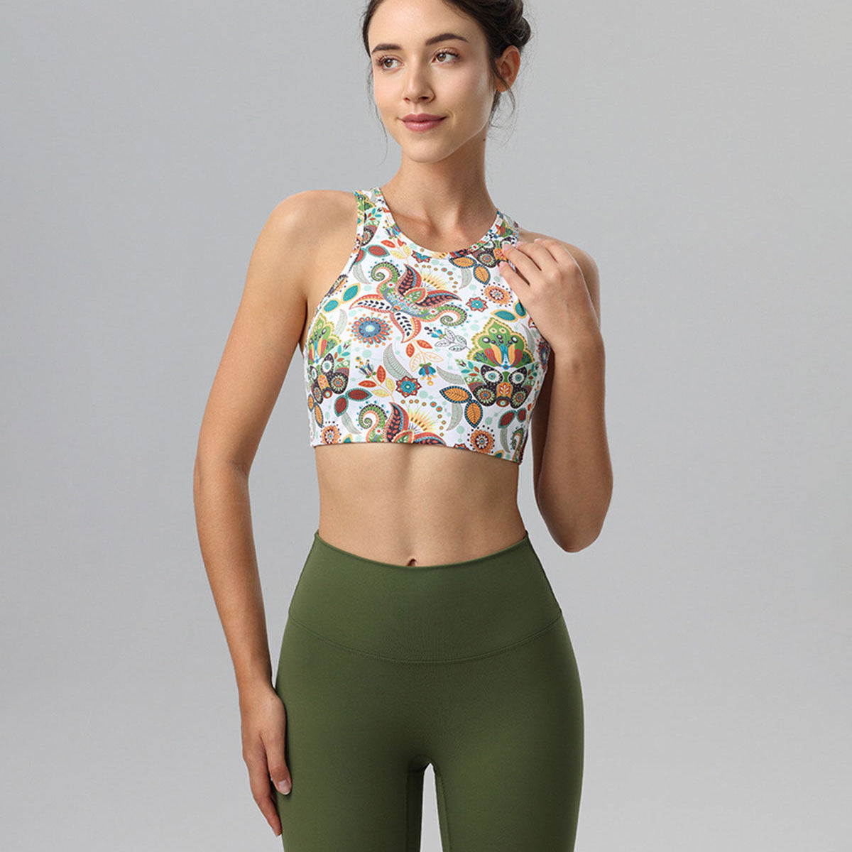 Belltoile™ Çiçekli X-Cross Kolsuz Bluz