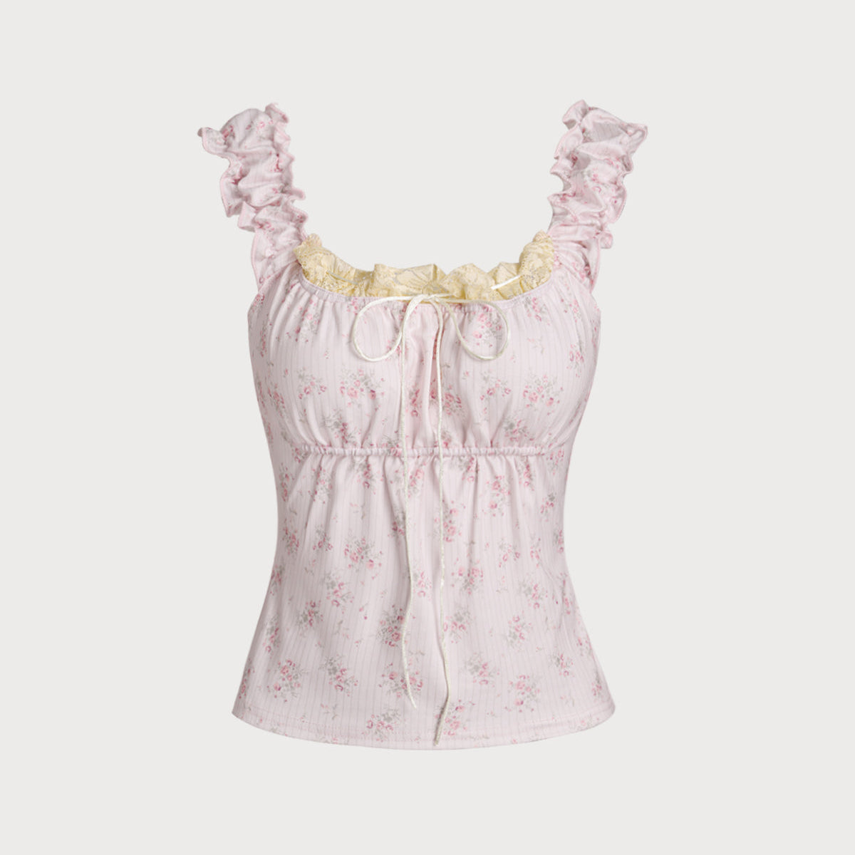 Belltoile™ Pembe Çiçekli Dantelli Camiş