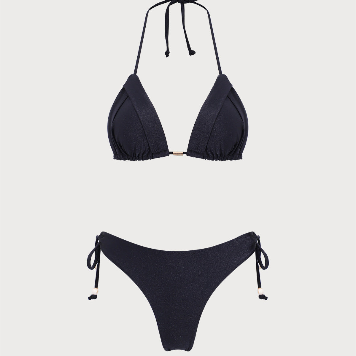 Belltoile™ Siyah Boyundan Bağlamalı Üçgen Bikini Takımı
