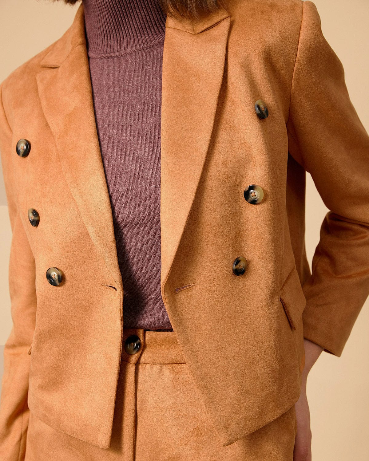 Belltoile™ Yakalı Düğmeli Süet Blazer