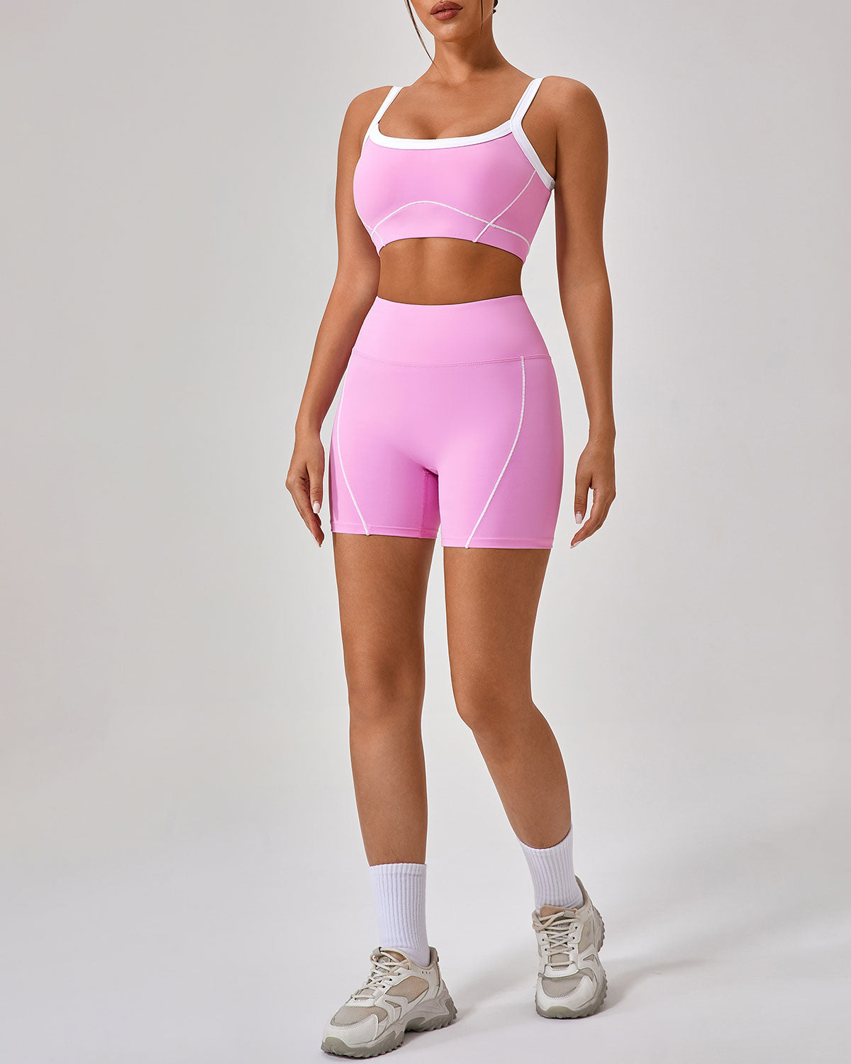 Belltoile™ Pembe Yüksek Streç Yoga Pantolonu