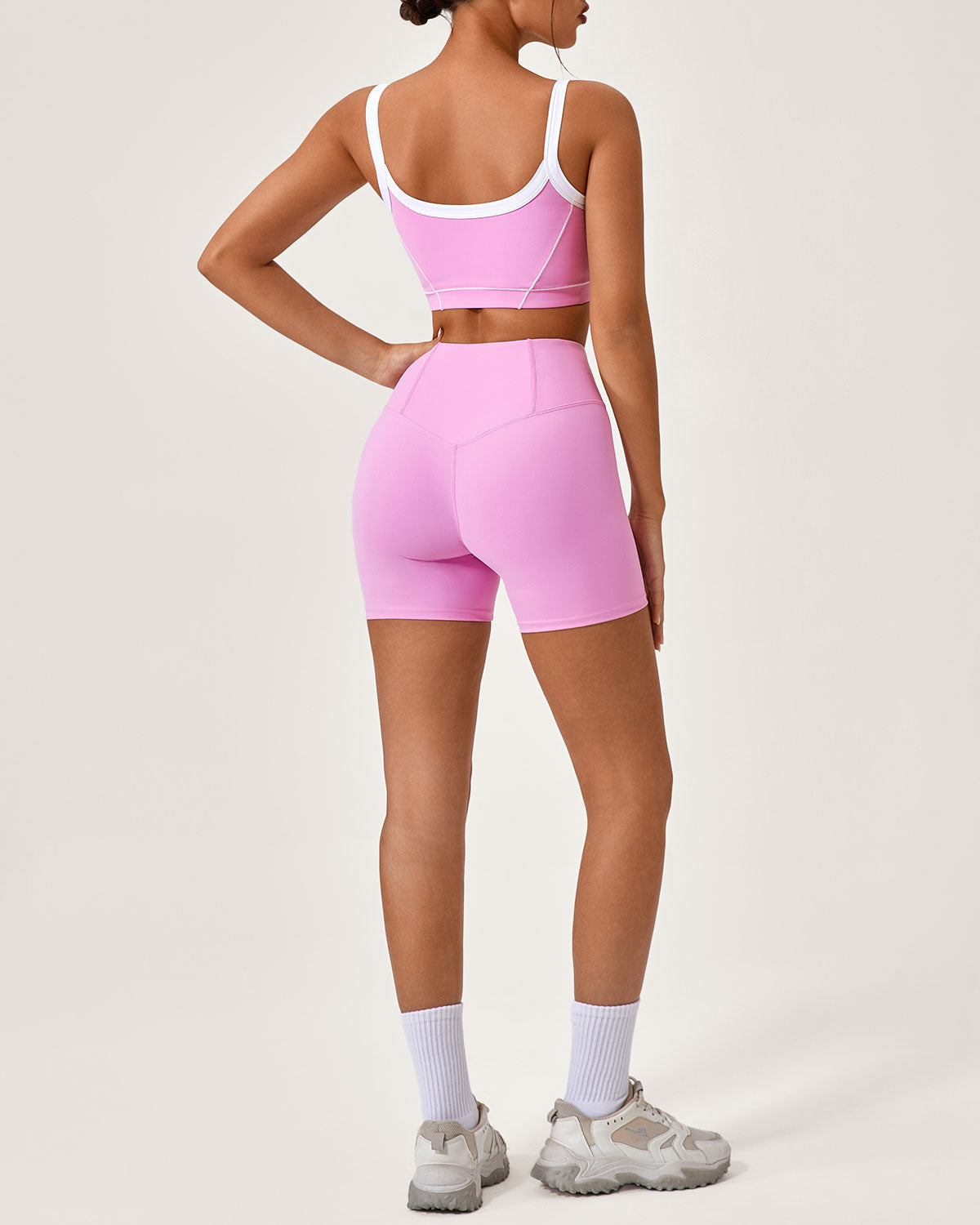 Belltoile™ Pembe Kontrast Yoga Atleti