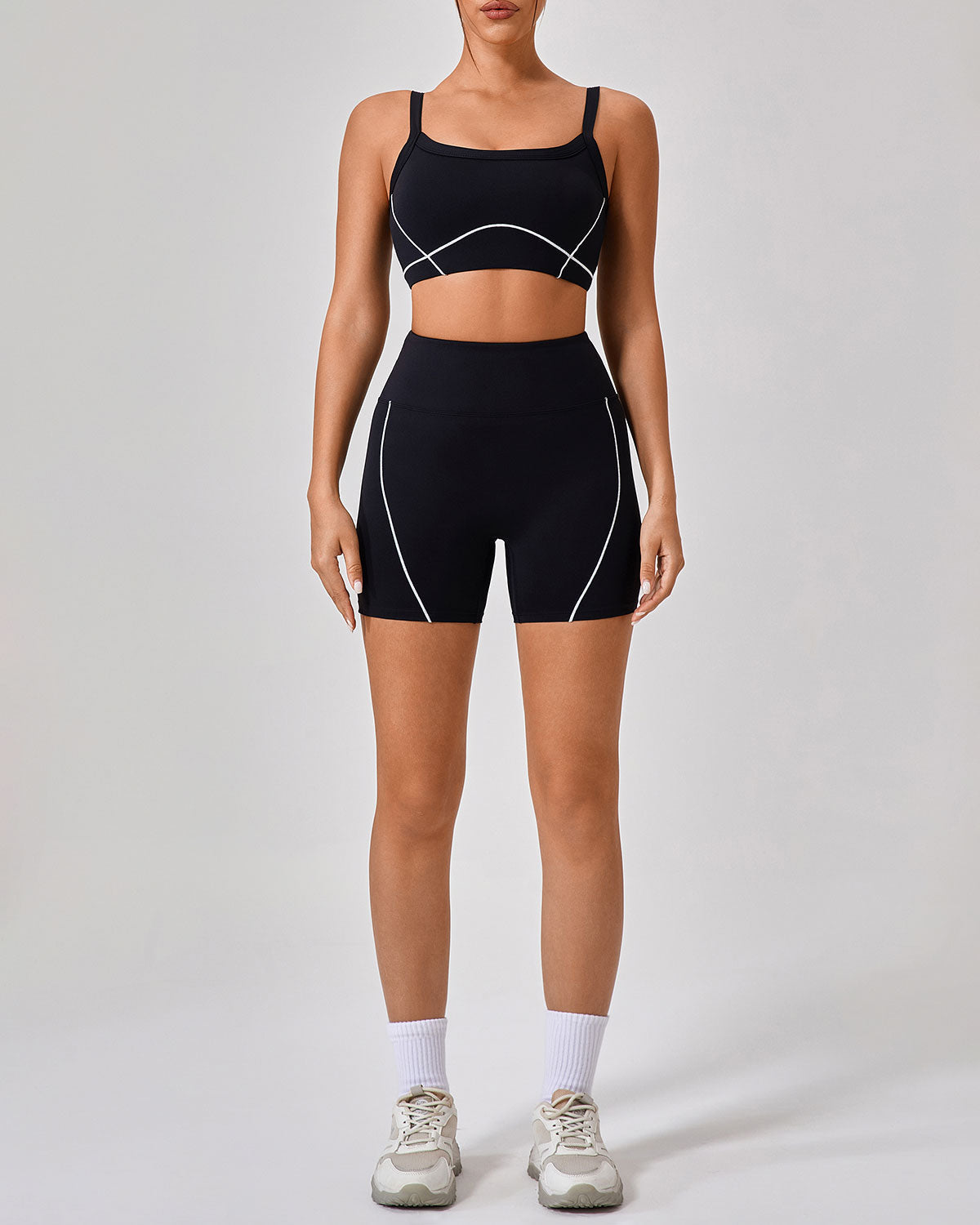 Belltoile™ Siyah Yüksek Bel Yoga Şortu