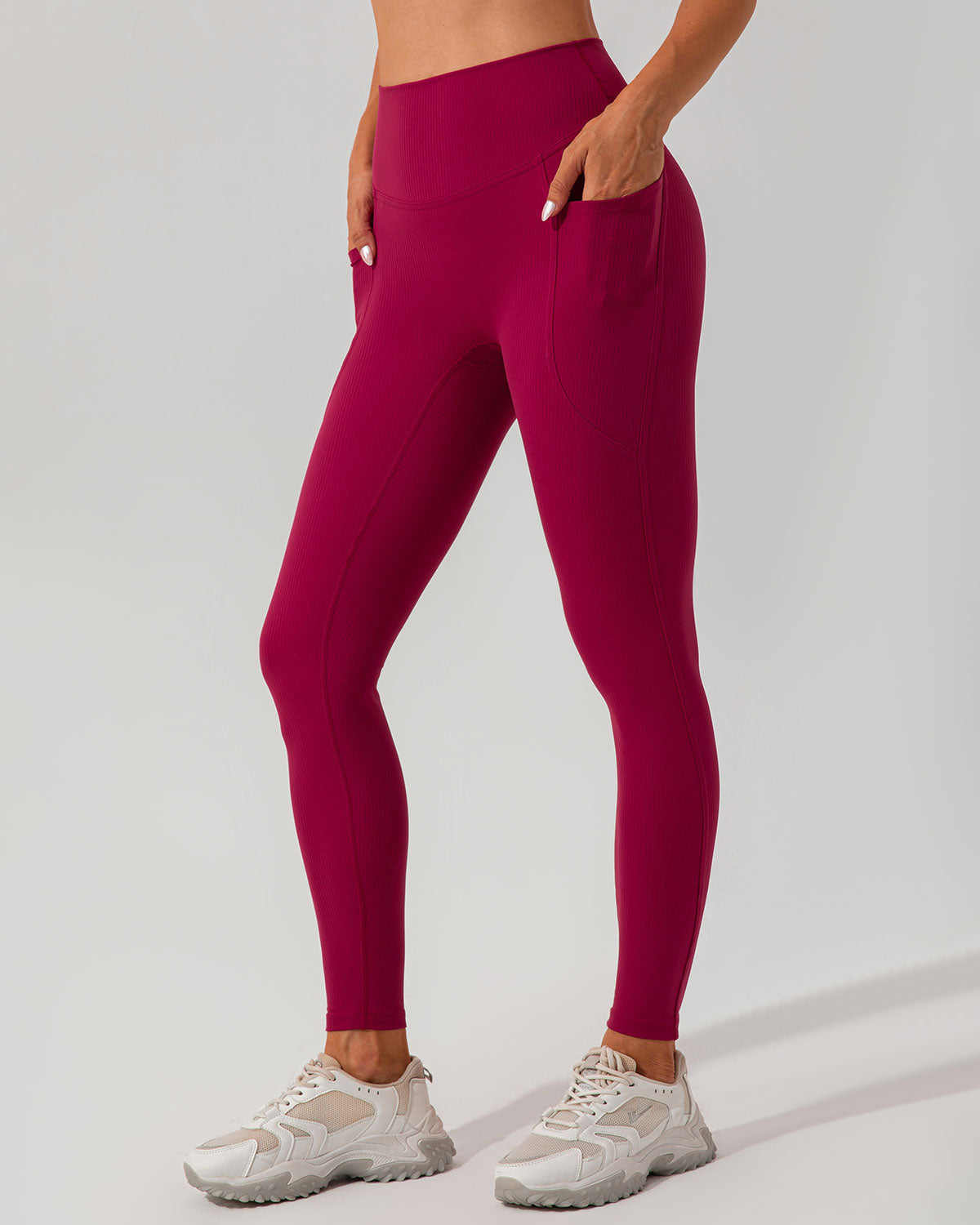 Belltoile™ Kırmızı Çabuk Kuruyan Yüksek Bel Yoga Taytı