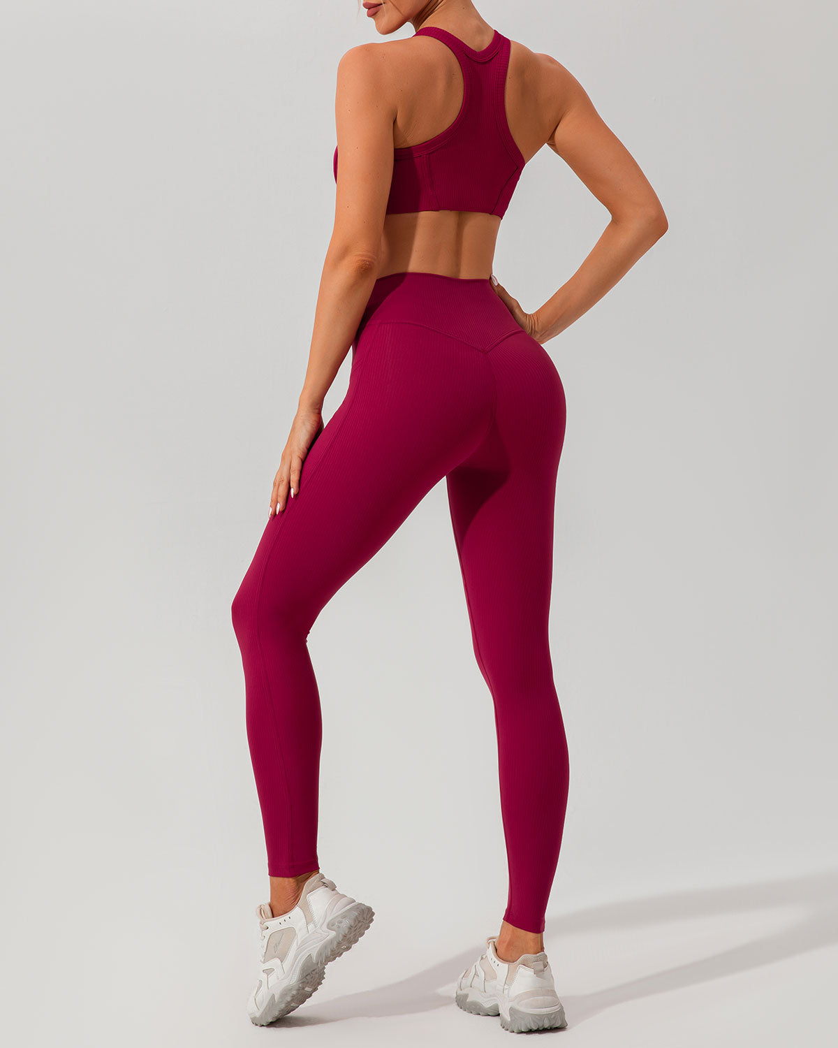 Belltoile™ Kırmızı Çabuk Kuruyan Yüksek Bel Yoga Taytı