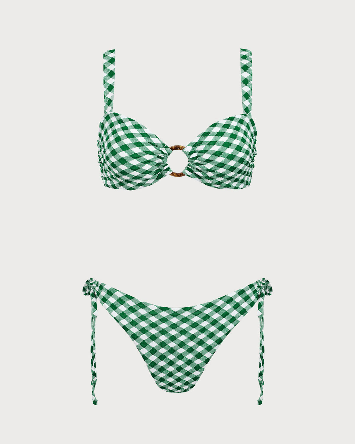 Belltoile™ Yeşil Ekose O-Ring Bikini Seti