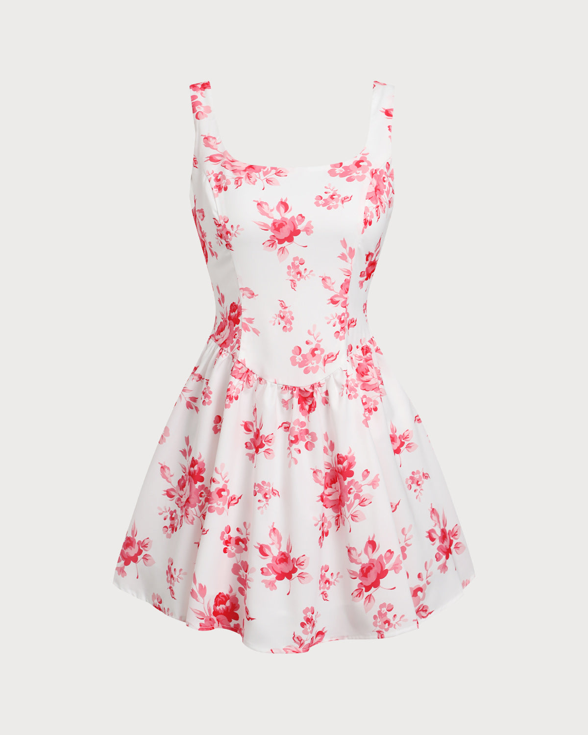 Belltoile™ Pembe Çiçekli Dantelli Mini Elbise