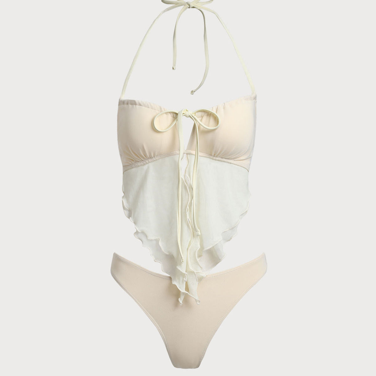 Belltoile™ Beyaz File Dantelli Tankini Mayo