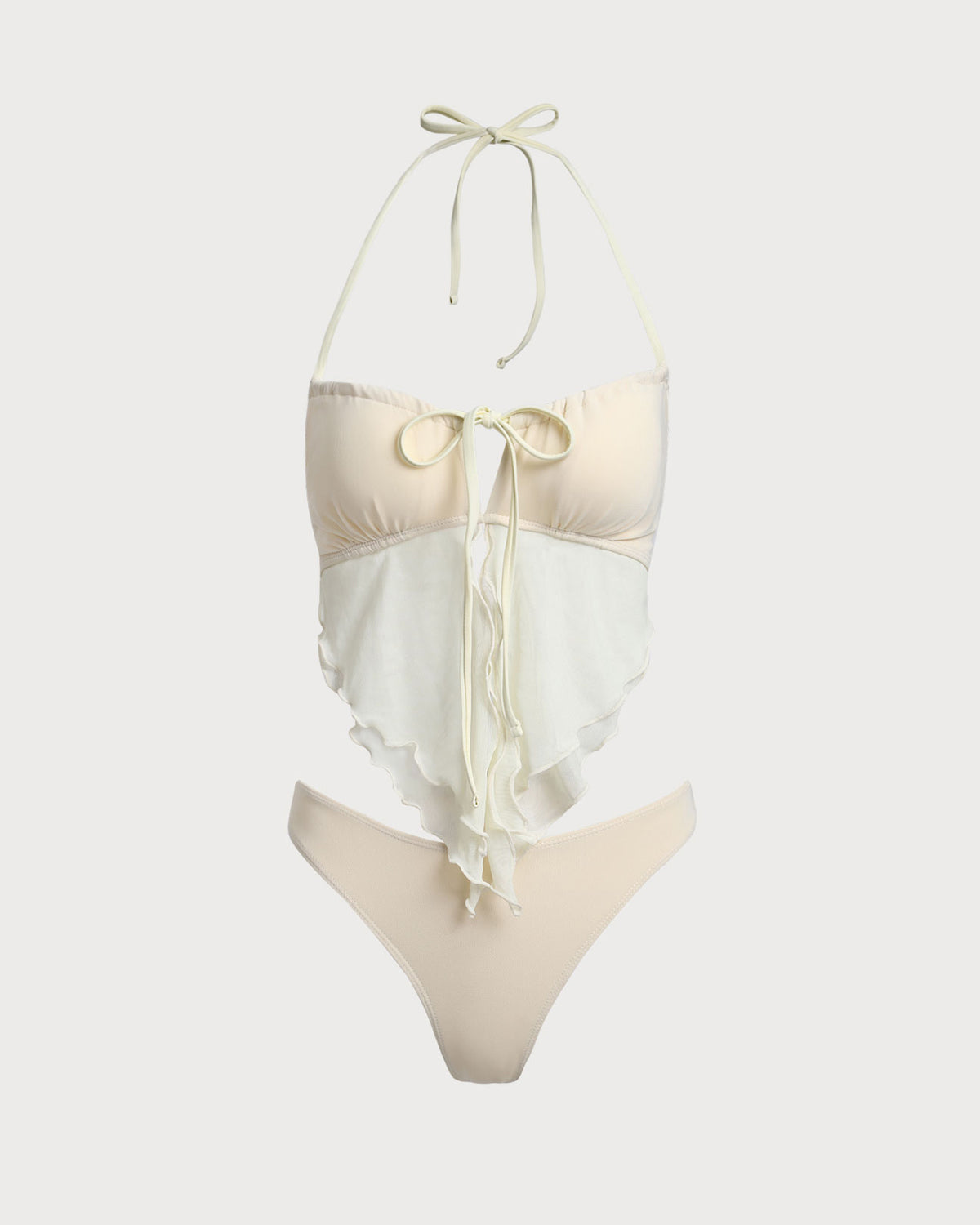 Belltoile™ Beyaz File Dantelli Tankini Mayo