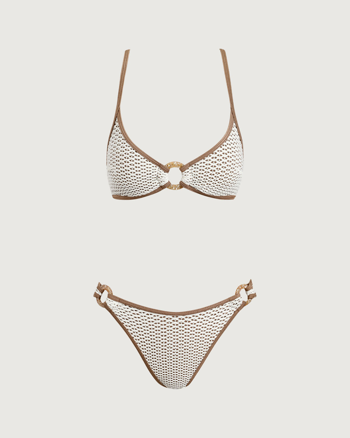 Belltoile™ Kahverengi Kontrast O-Ringli Bikini Seti