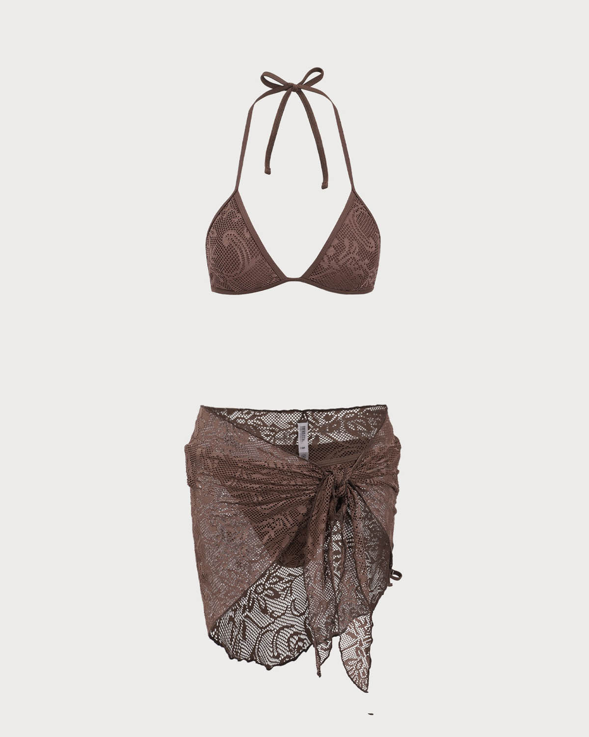 Belltoile™ Kahverengi File Bikini Üçlü Takım