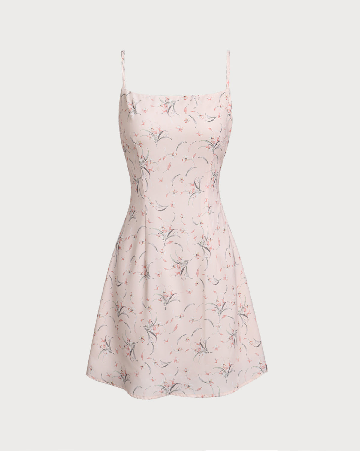 Belltoile™ Pembe Çiçekli A Kesim Slip Mini Elbise