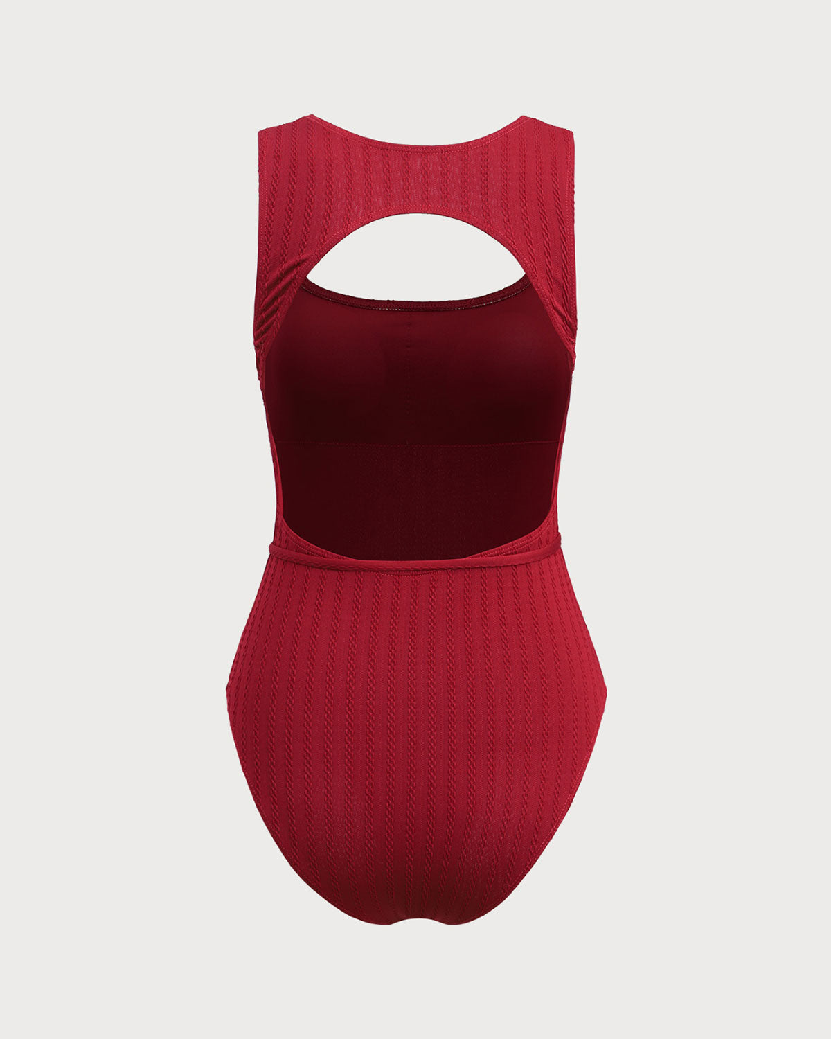 Belltoile™ Şarap Kırmızısı Kesikli Tek Parça Mayo