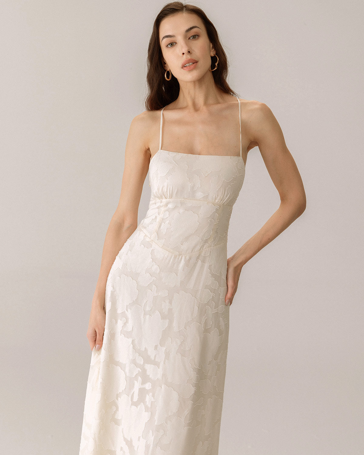 Belltoile Kayısı Jakarlı Korse Slip Maxi Elbise