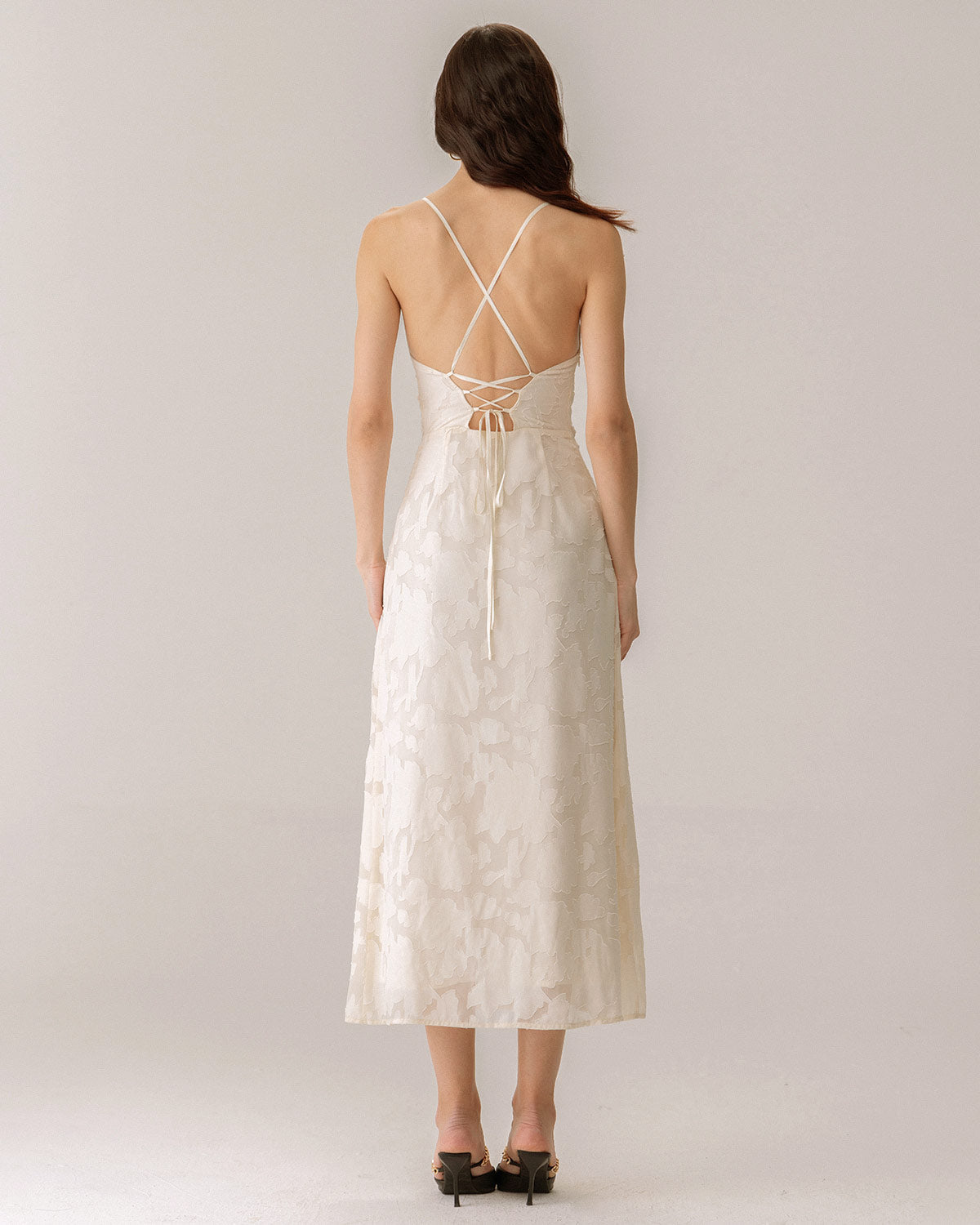 Belltoile Kayısı Jakarlı Korse Slip Maxi Elbise