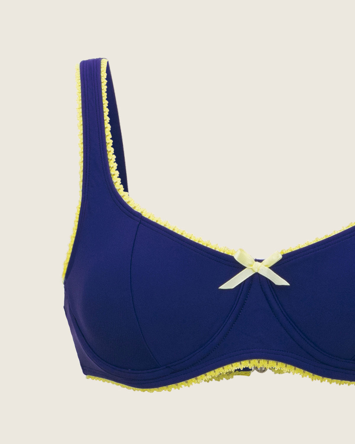 Belltoile™ Mavi Dantelli Kontrast Balenli Bikini Takımı