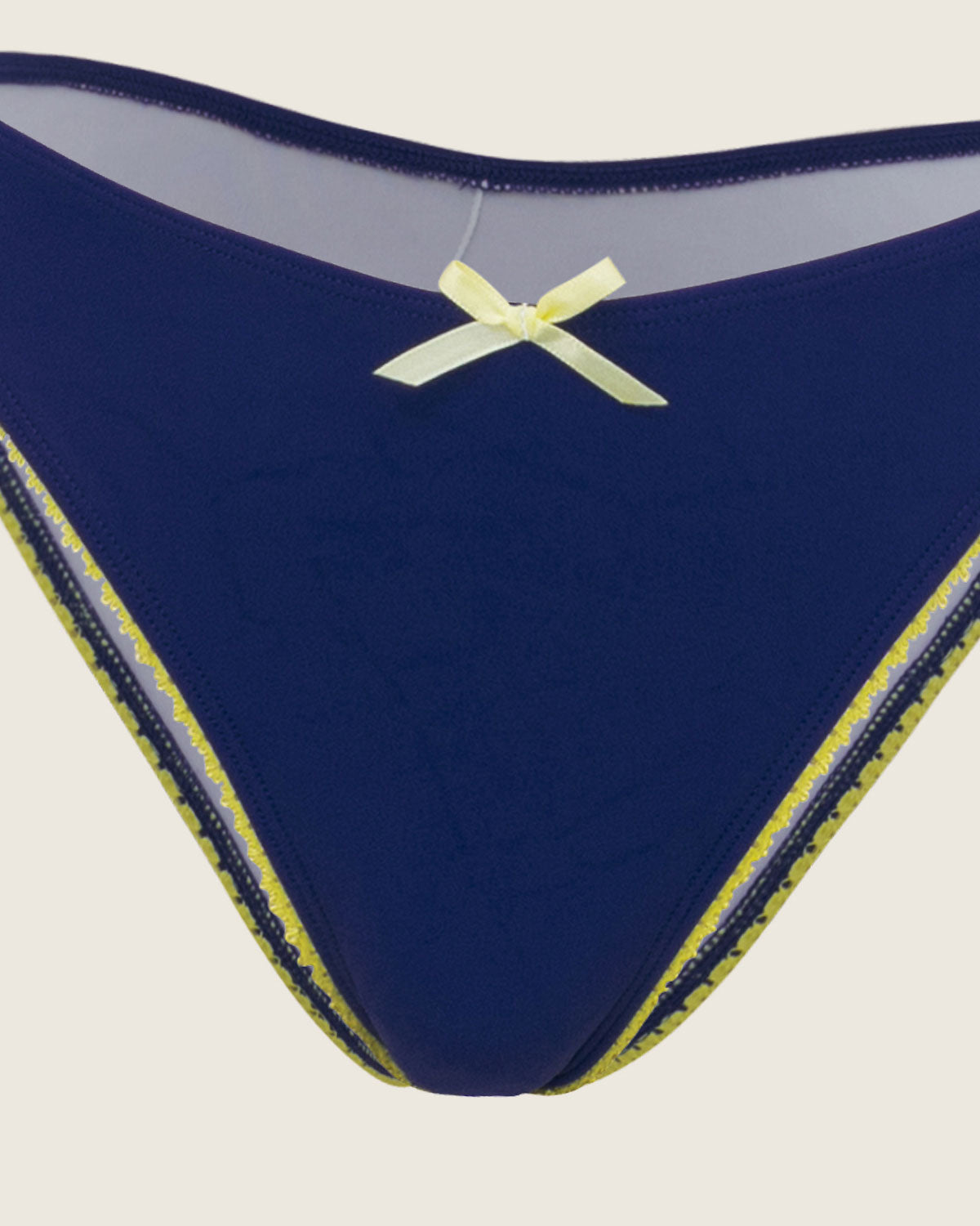 Belltoile™ Mavi Dantelli Kontrast Balenli Bikini Takımı
