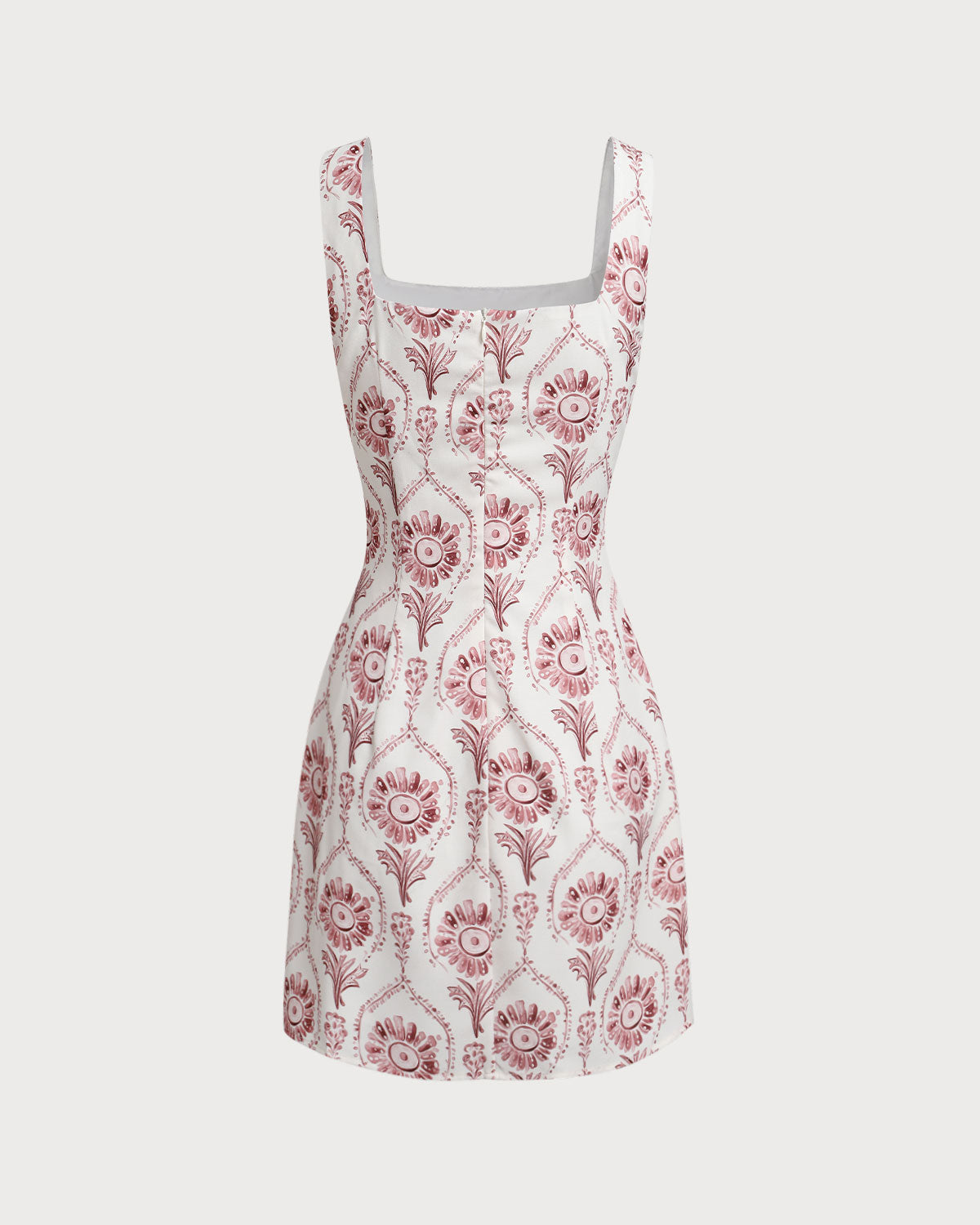 Belltoile Pembe Kare Yaka Çiçek Slip Mini Elbise