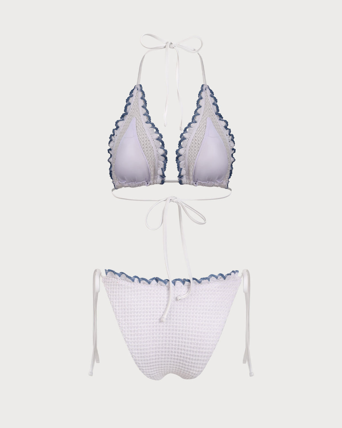 Belltoile™ Beyaz Kontrast Dantel Bikini Takımı