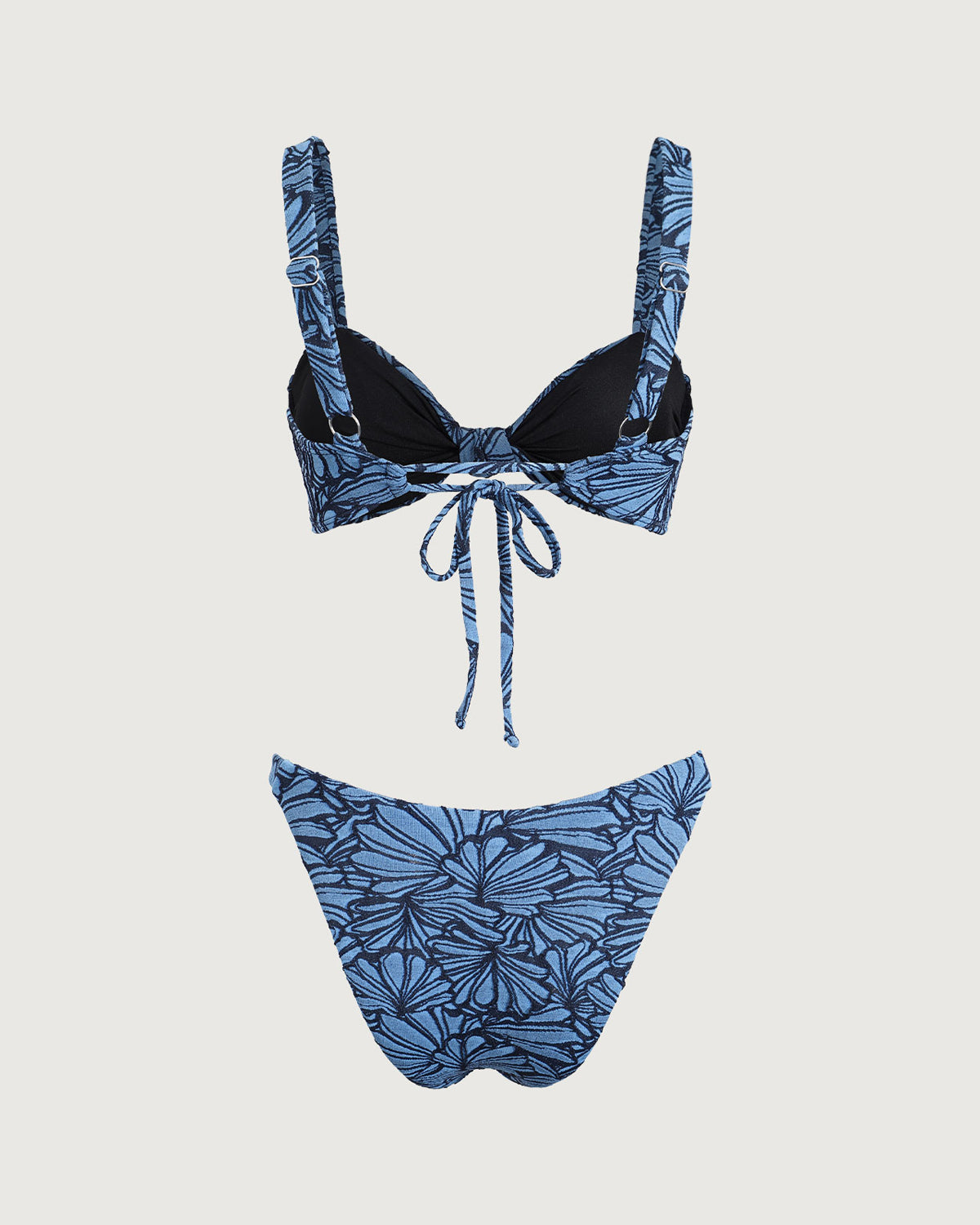 Belltoile™ Mavi Geometrik Twist Bikini Takımı