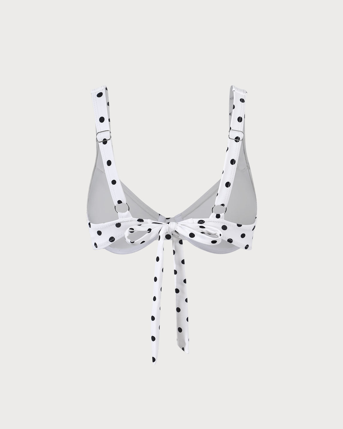 Belltoile™ Beyaz Puantiyeli Balenli Bikini Üstü