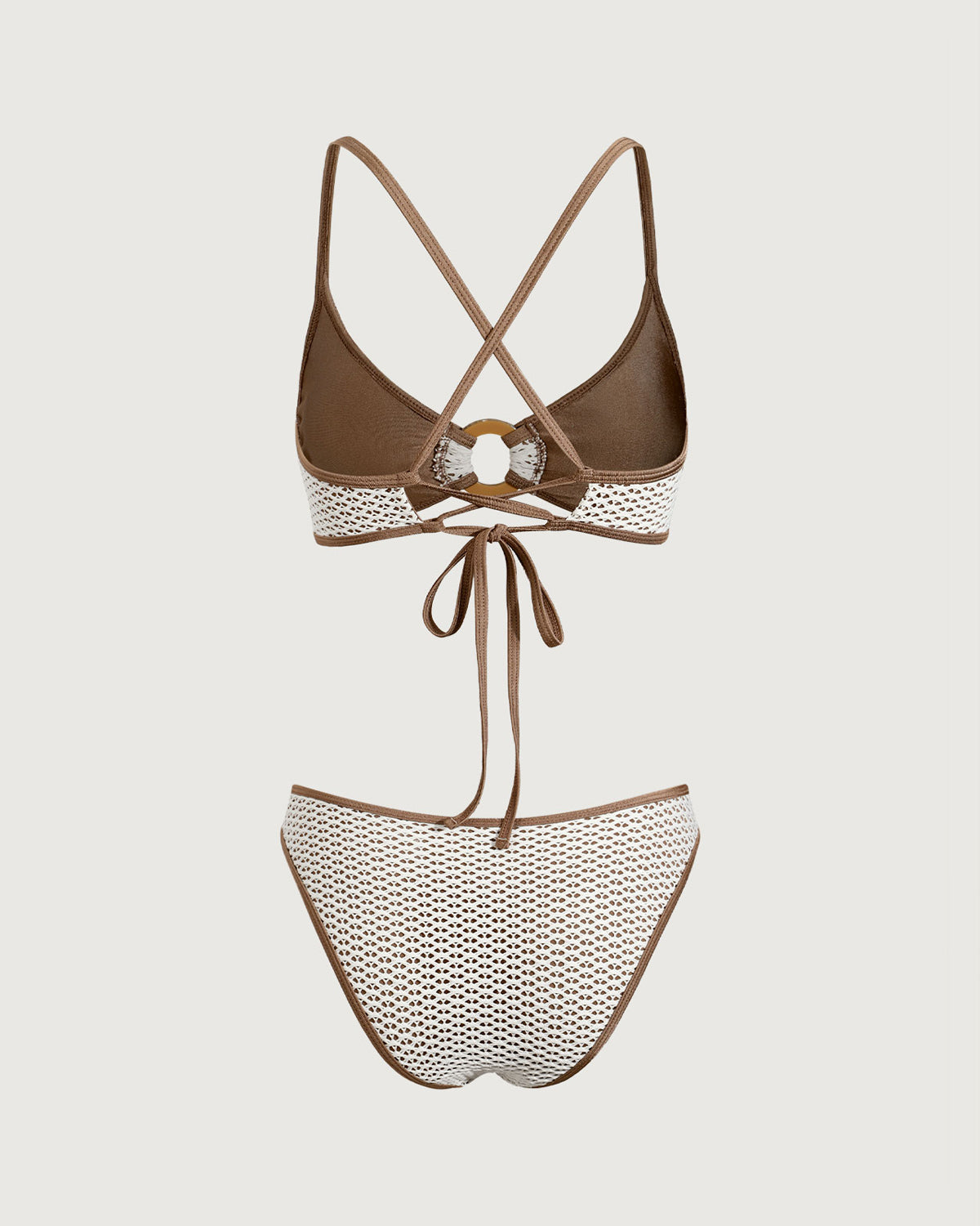 Belltoile™ Kahverengi Kontrast O-Ringli Bikini Seti