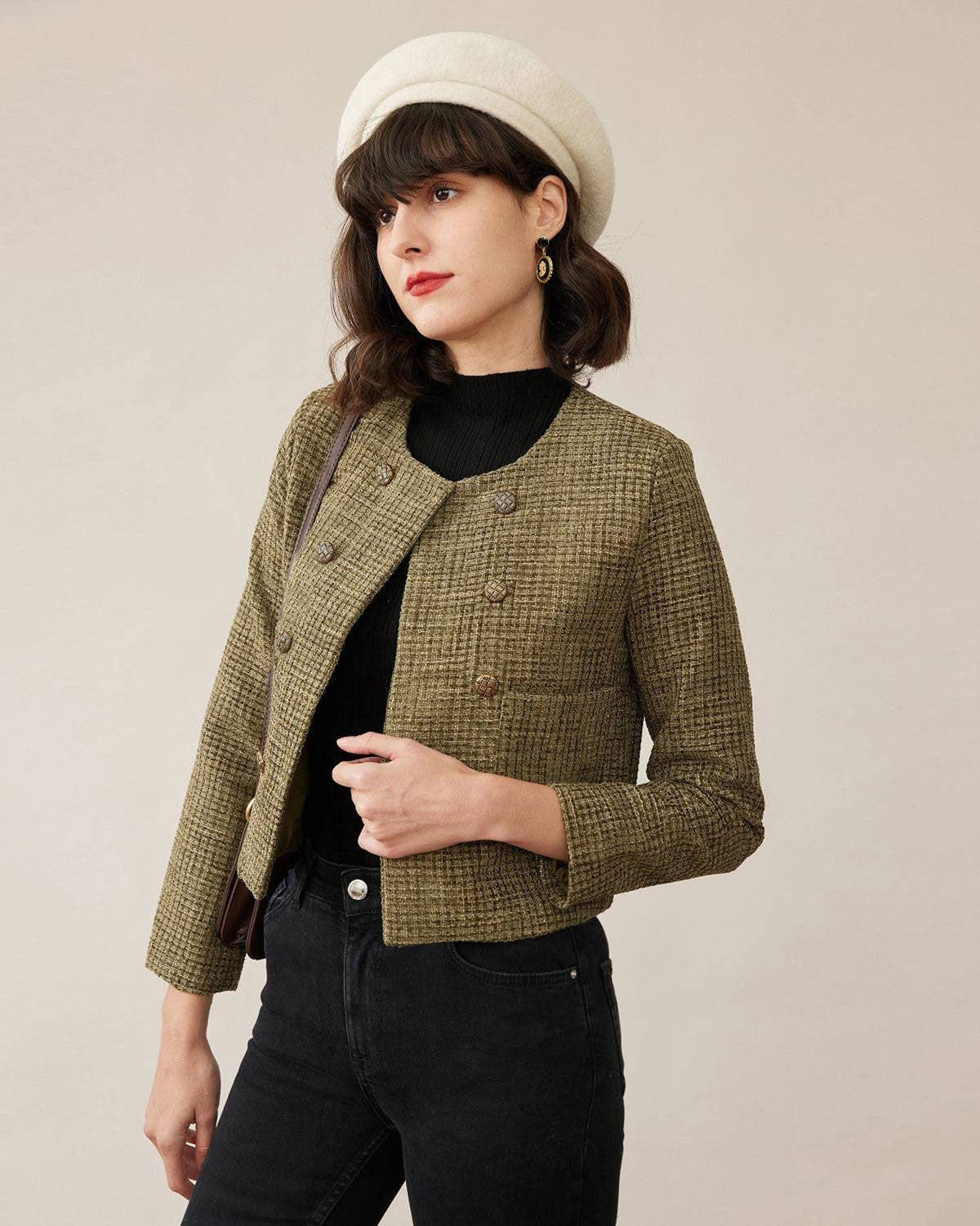 Belltoile™ Vintage Katı Tüvit Ceket