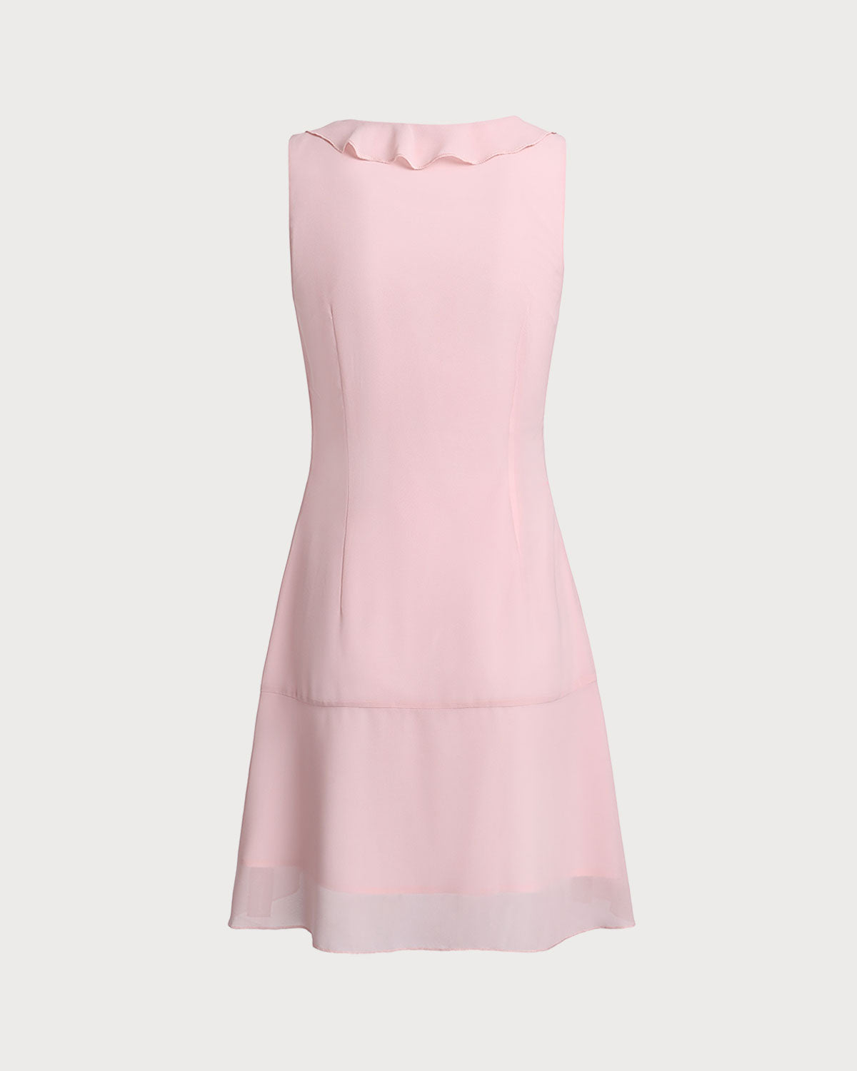 Belltoile Pembe Fırfırlı Kolsuz Mini Elbise