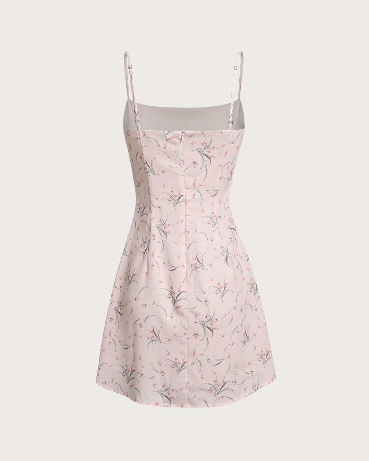 Belltoile™ Pembe Çiçekli A Kesim Slip Mini Elbise