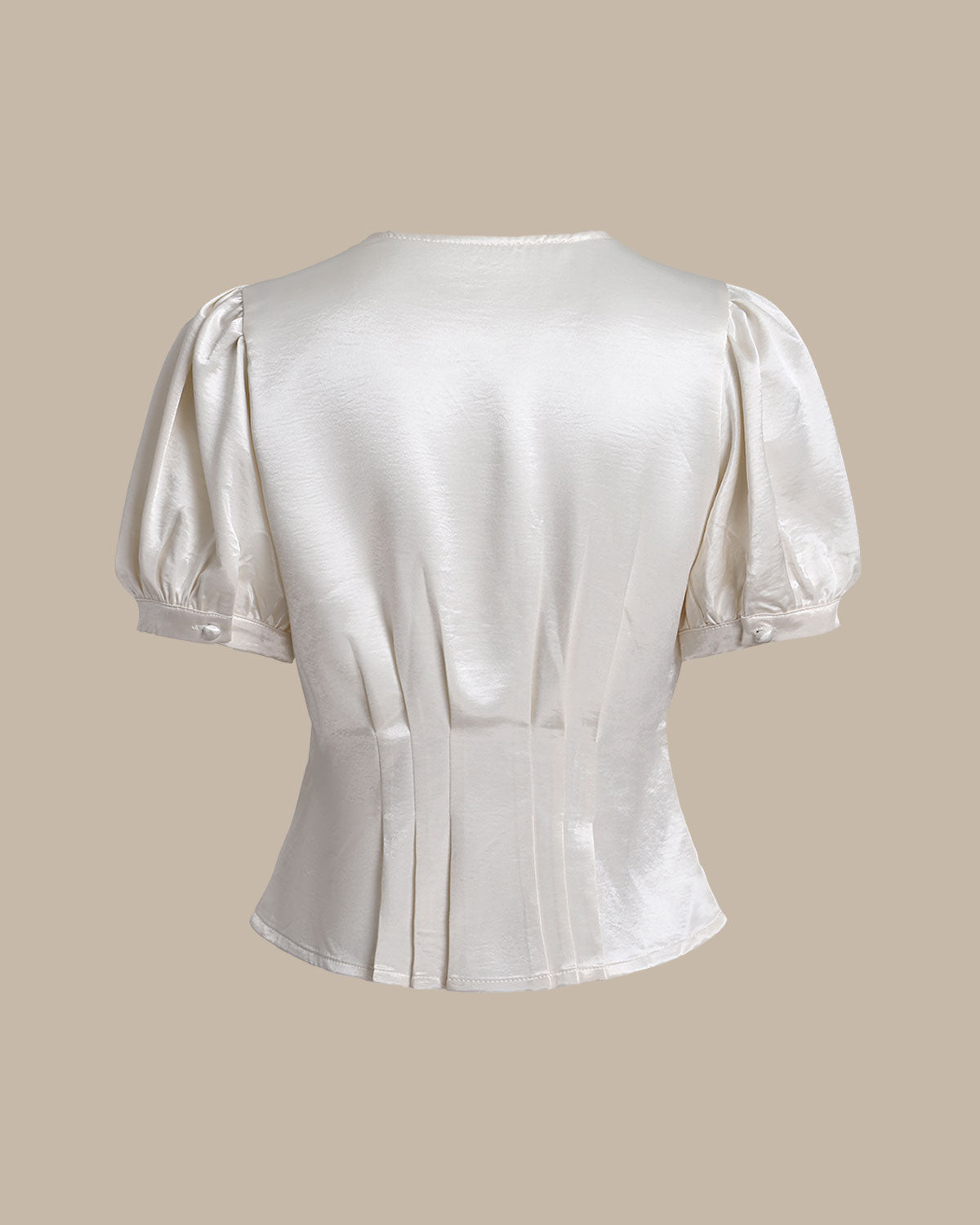 Belltoile™ Beyaz Saten V Yaka Dantelli Bluz
