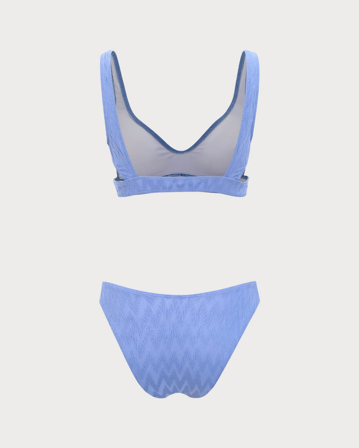 Belltoile™ Mavi Dokulu Yuvarlak Yaka Bikini Takımı