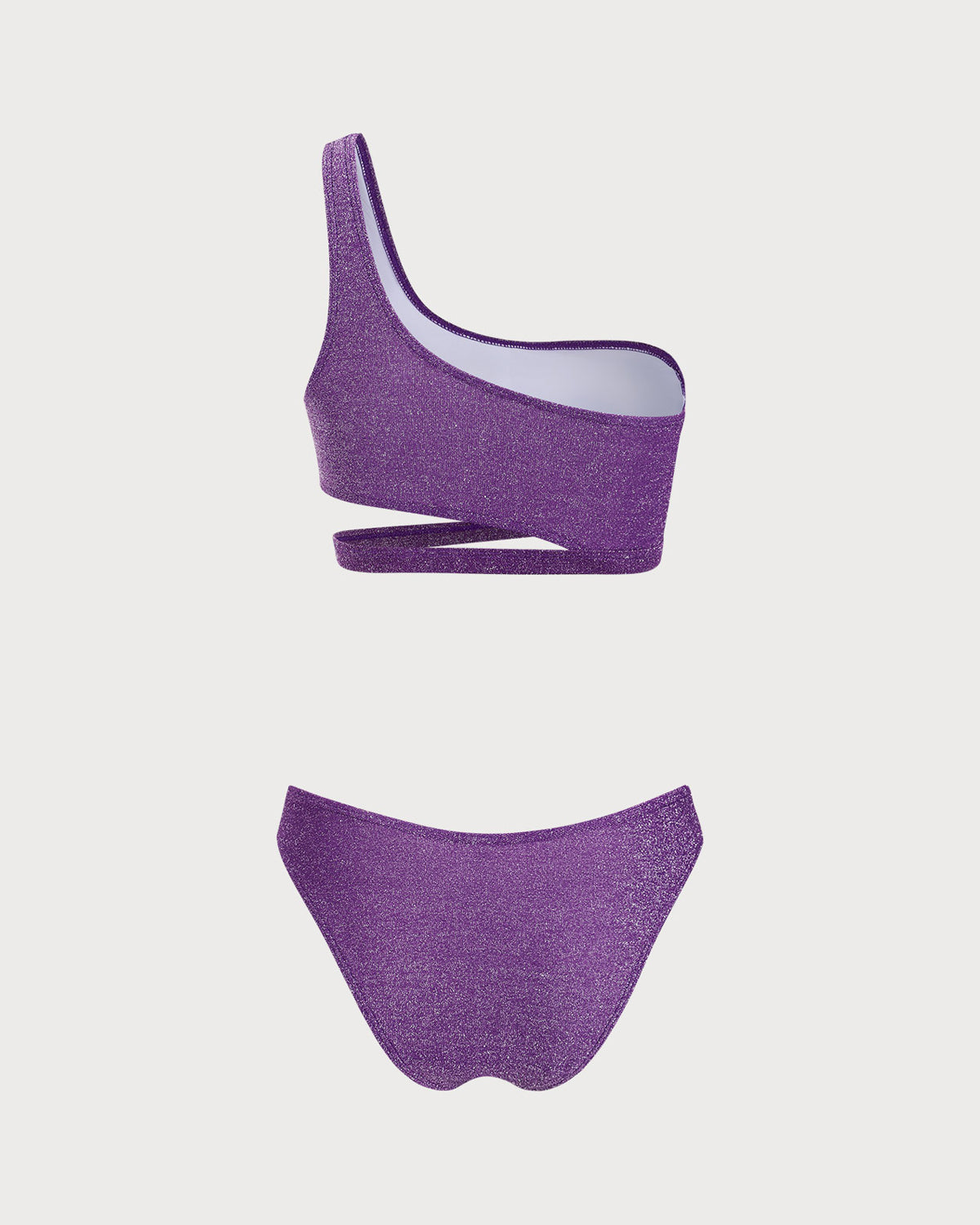 Belltoile™ Mor Simli Tek Omuz Bikini Takımı