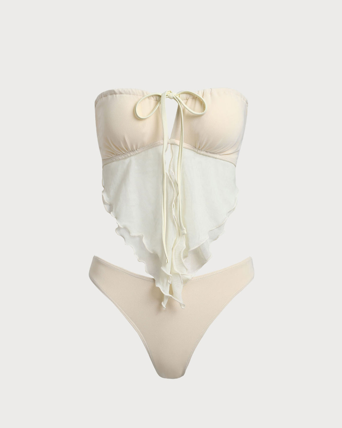 Belltoile™ Beyaz File Dantelli Tankini Mayo