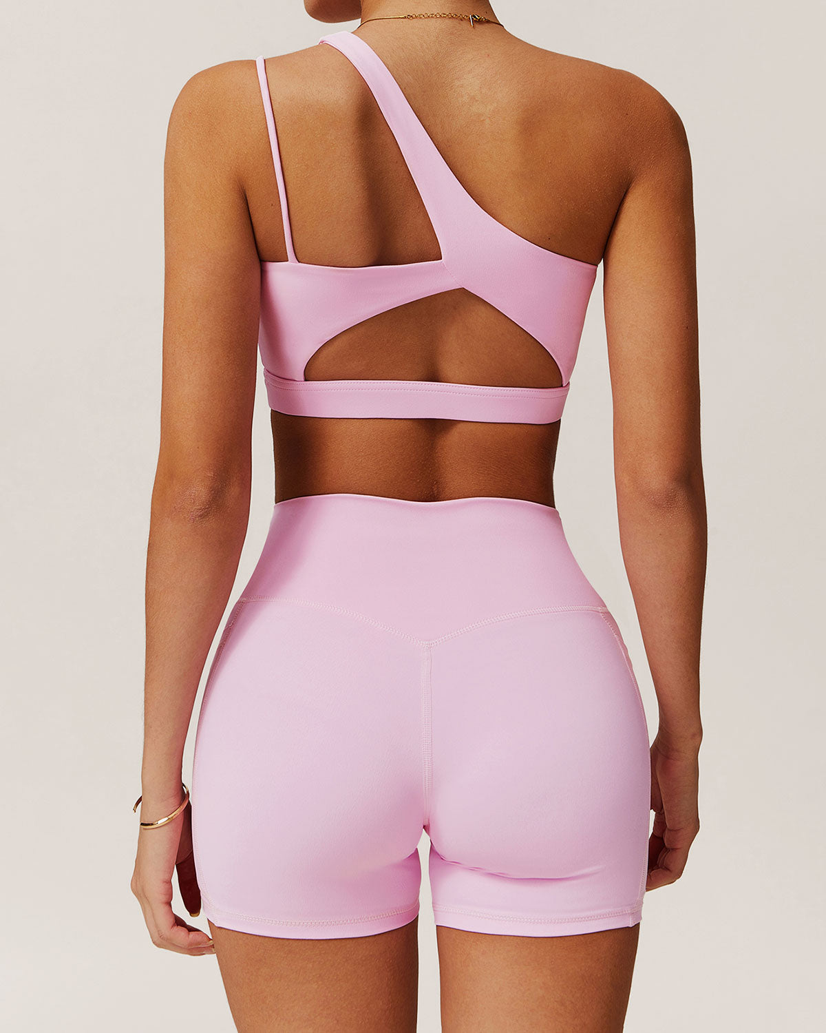 Belltoile™ Pembe Cepli Yüksek Bel Yoga Şort