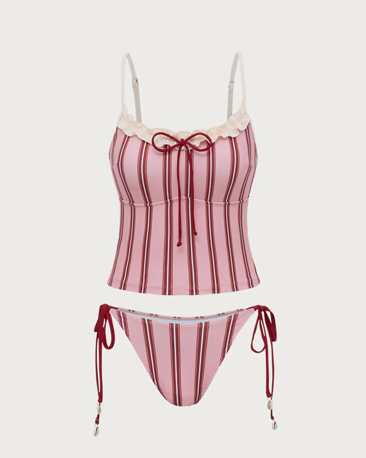 Belltoile™ Pembe Çizgili Tankini Mayo