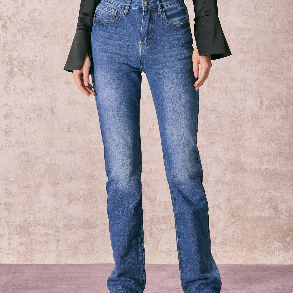 Belltoile™ Mavi Yüksek Bel Düz Paça Jean