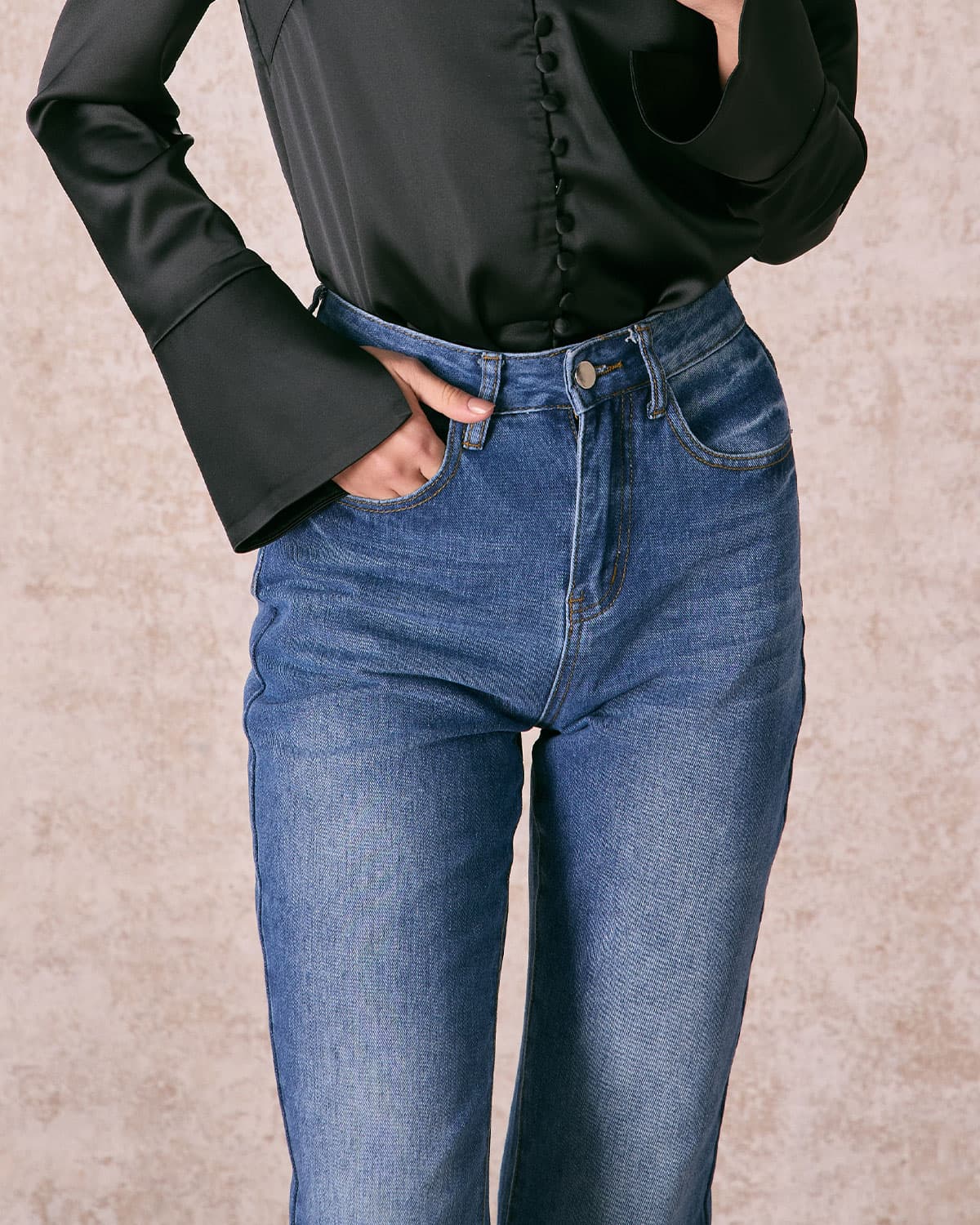 Belltoile™ Mavi Yüksek Bel Düz Paça Jean