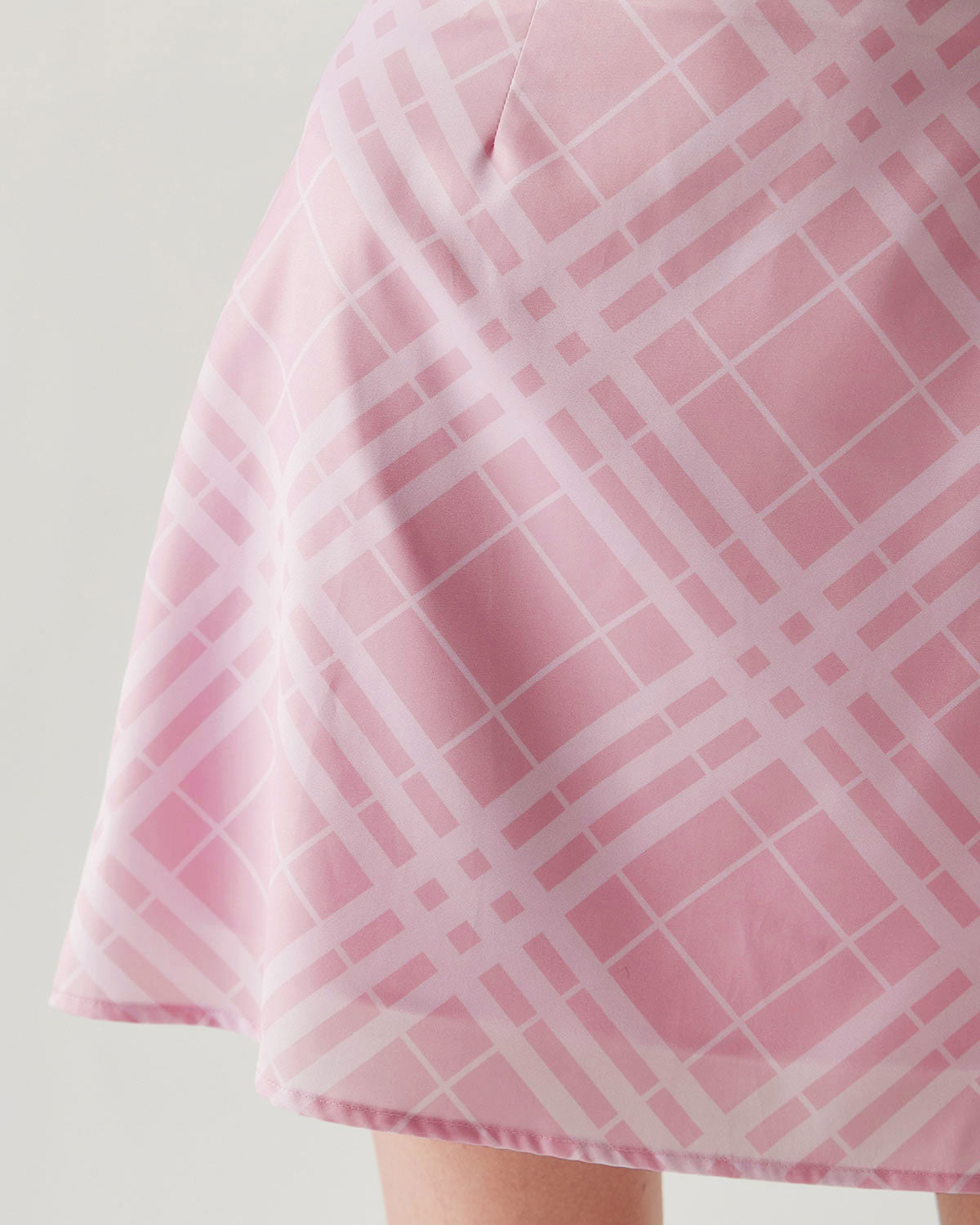 Belltoile™ Pembe Ekose A Kesim Mini Etek