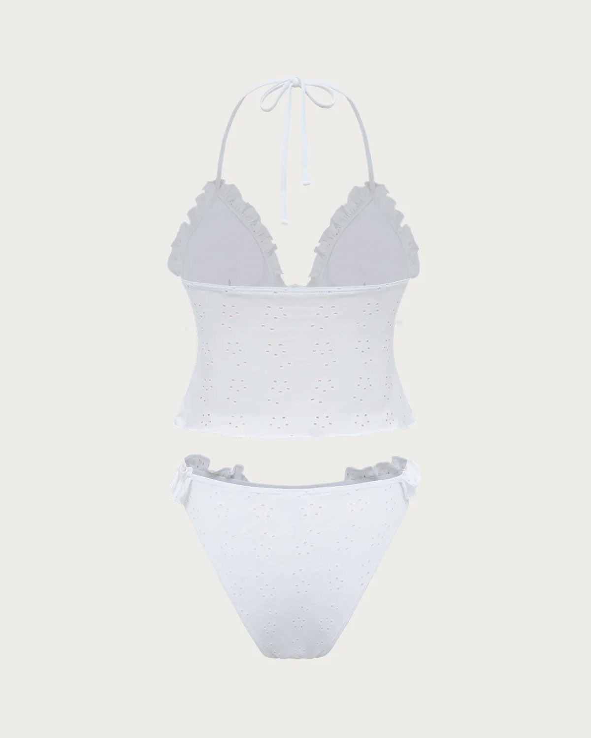 Belltoile™ Beyaz Fırfırlı Tankini Mayo