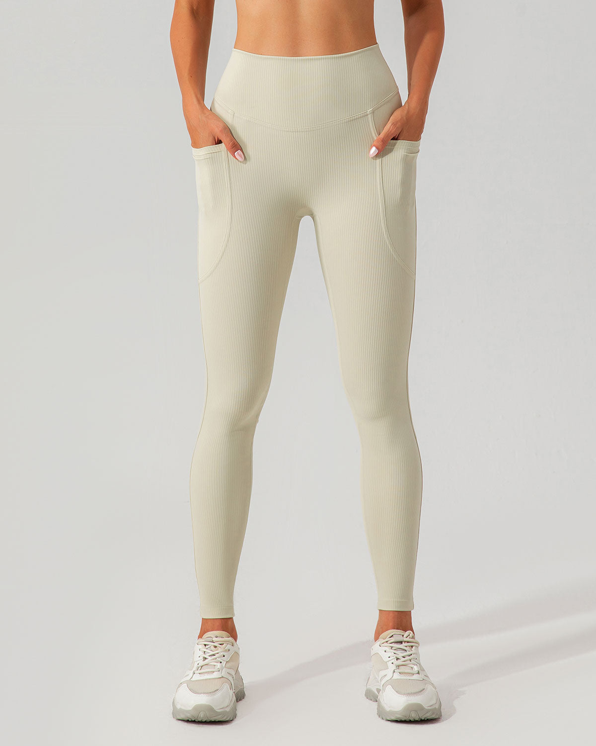 Belltoile™ Bej Çabuk Kuruyan Yüksek Bel Yoga Taytı