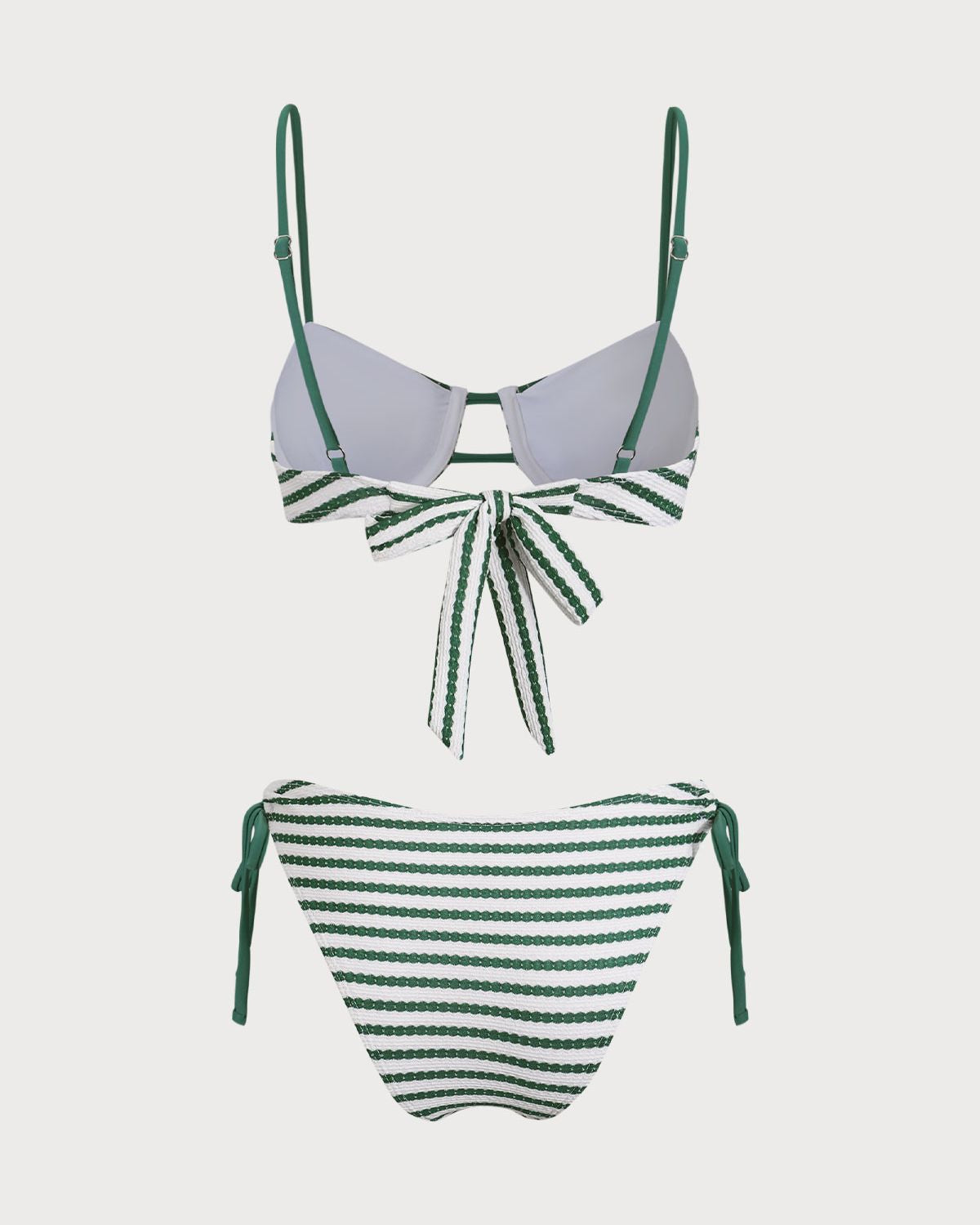 Belltoile™ Yeşil Çizgili Balenli Bikini Takımı