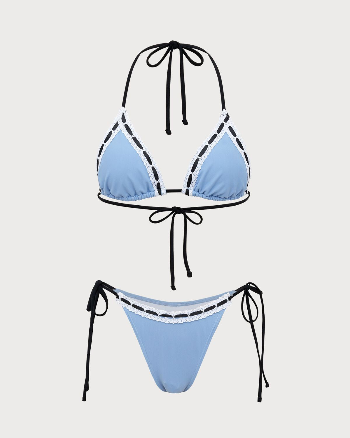 Belltoile™ Mavi Kontrast Dantel Bikini Takımı
